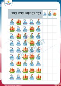 מנייה דף תרגול וכתיבה בנושא  מנייה- אוניה