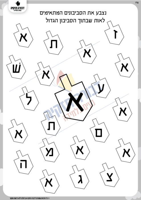 זיהוי האות א' בסביבונים - דבורה חזקיה
