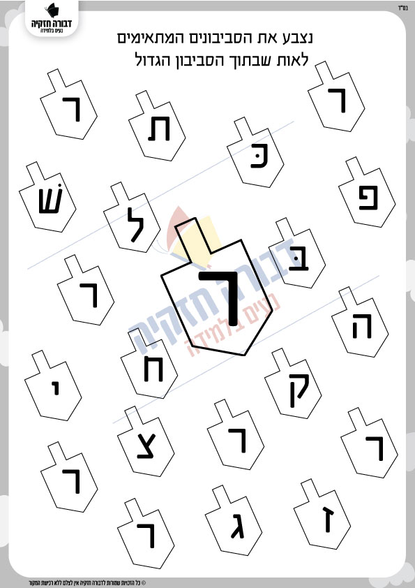 זיהוי האות ר' בסביבונים - דבורה חזקיה