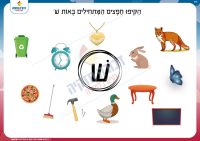 זיהוי צליל פותח מתוך תמונה-  האות שׁ
