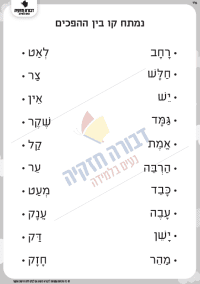 דף עבודה הפכים
