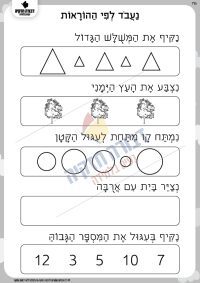 דף עבודה מילוי הוראות