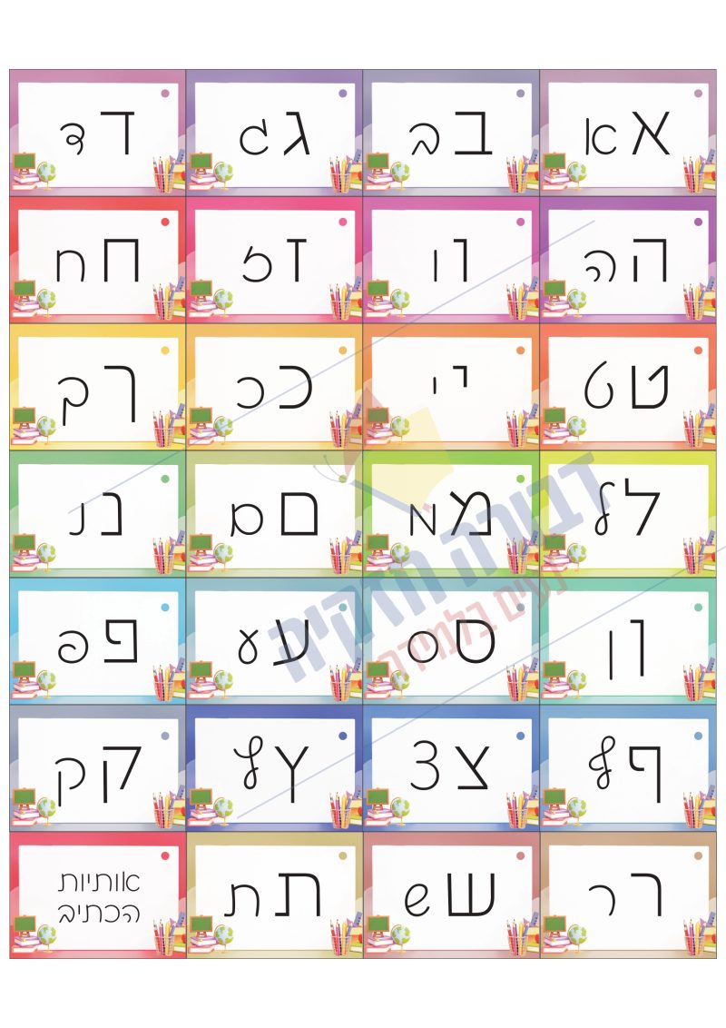מחזיק מפתחות אותיות כתב - דבורה חזקיה