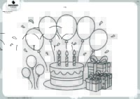 דף צביעה- יום הולדת