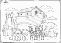 דף צביעה  לפרשת נח