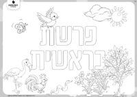 דף צביעה פרשת בראשית